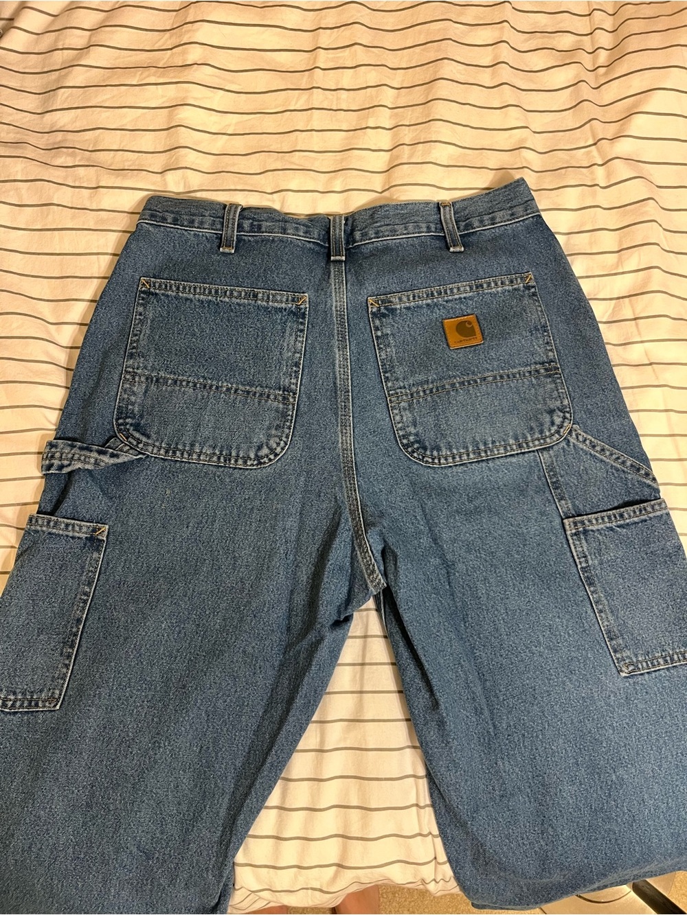 Carhartt Men's Light Blue Relaxed Carpenter Jeans
